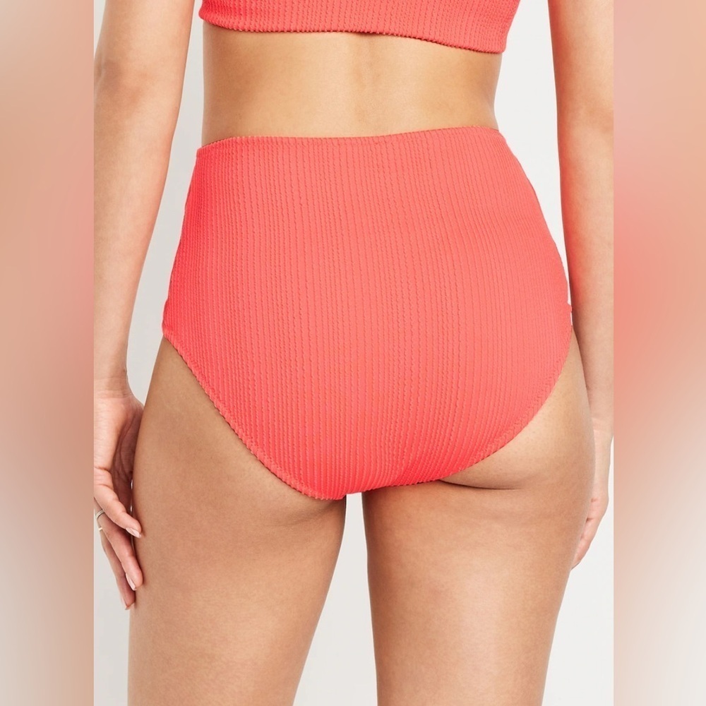 Old Navy High Waisted Ribbed Bikini Bottom - Picture 2 of 7